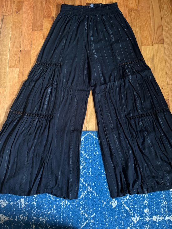 Angie Pants - ANGIE Black Wide-Leg Pants